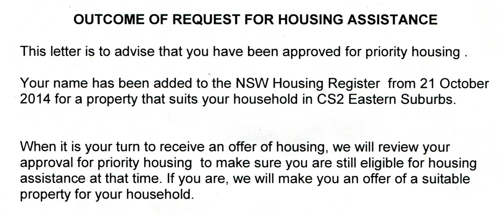 Life with HIV We actually got on the Priority Housing list! *faints*
