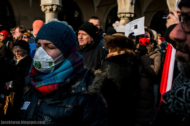 Demonstracja KOD Kraków - przeciwko inwigilacji , fot. Jacek Taran