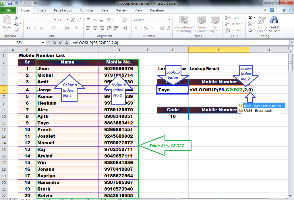 Excel Vlookup Using Two Worksheets
