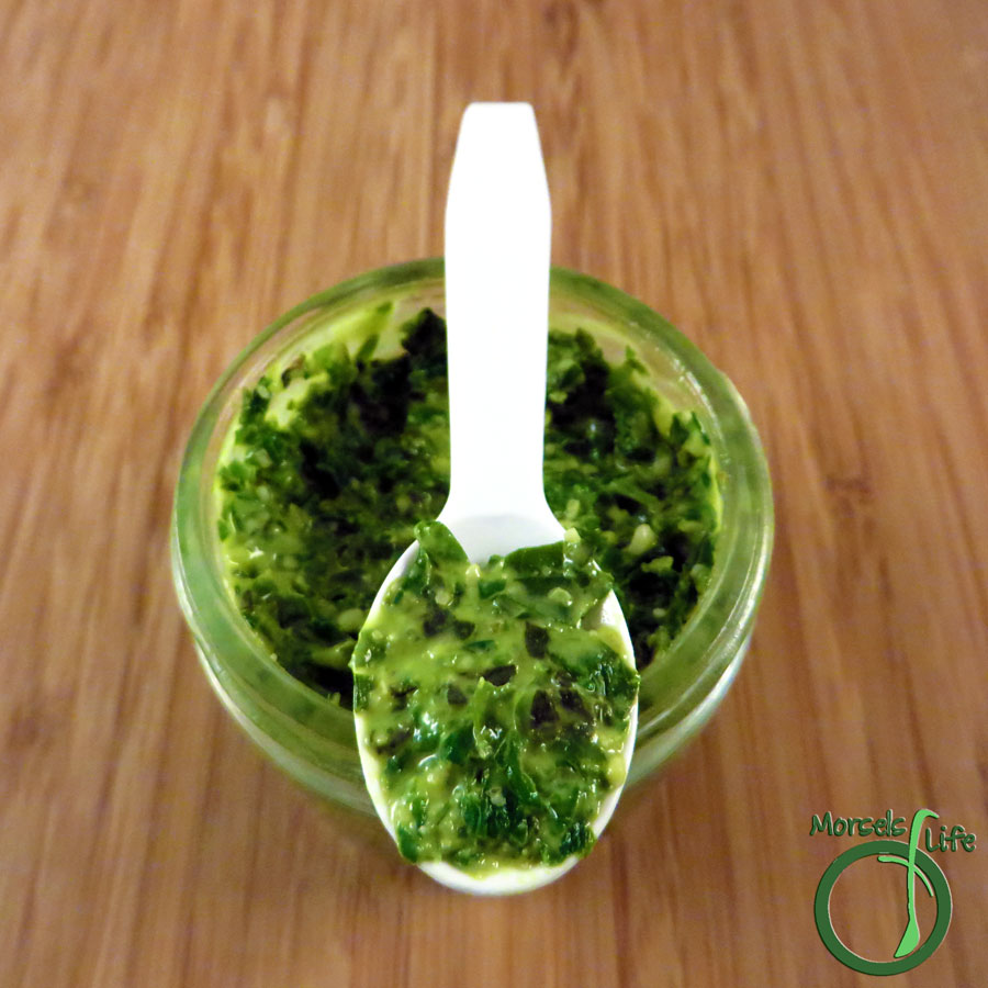 Morsels of Life - Green Basil Pesto - A simple green basil pesto. Keep your pesto green with one simple step.