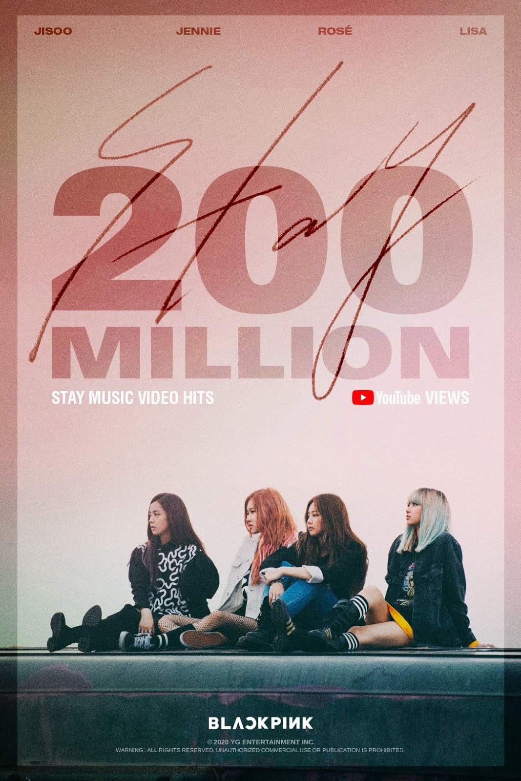 "Stay" de BLACKPINK al fin ha llegado a las 200 millones de