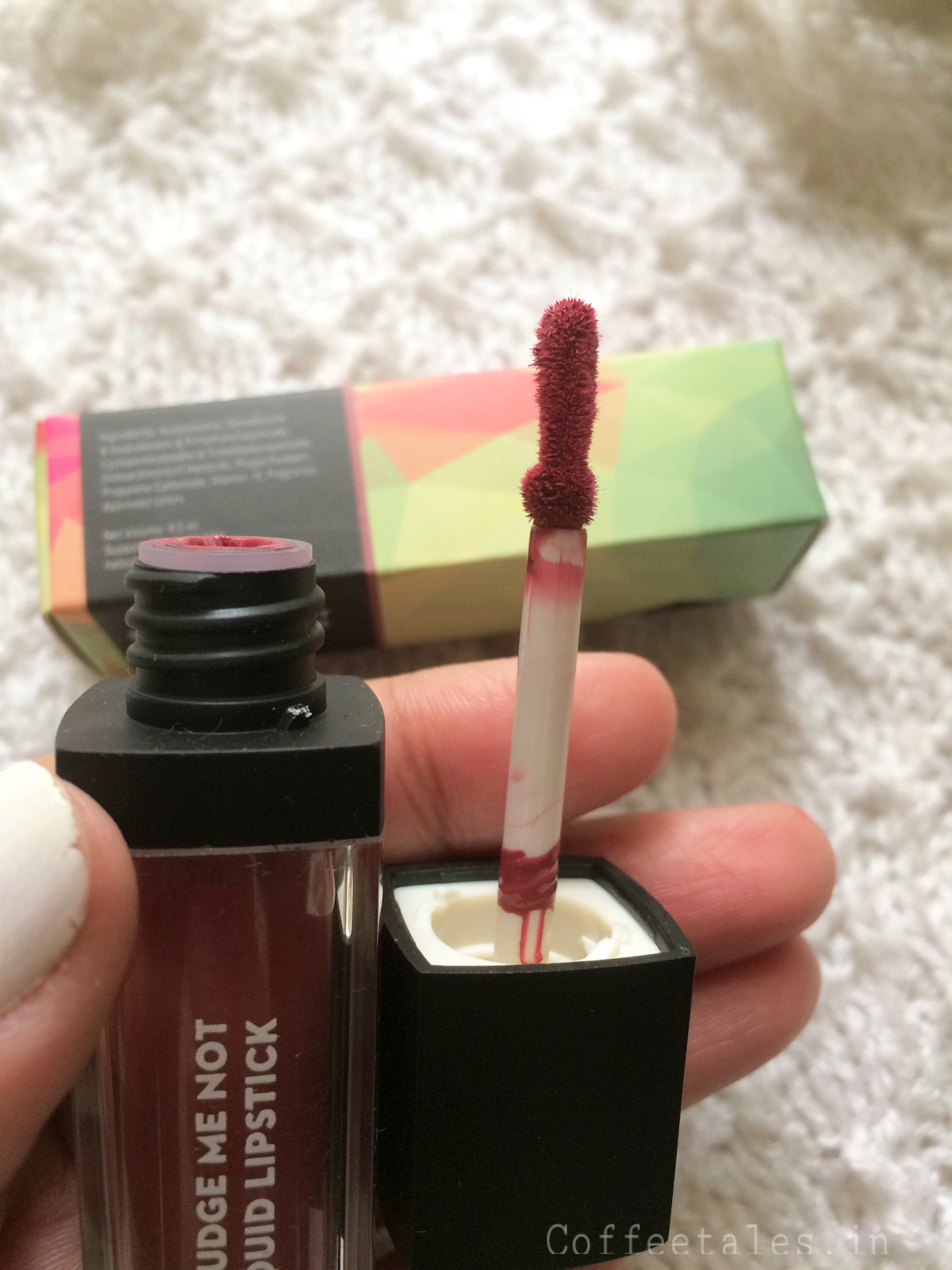 Coffee Tales... Sugar Cosmetics Smudge Me Not Liquid Lipstick in Plum