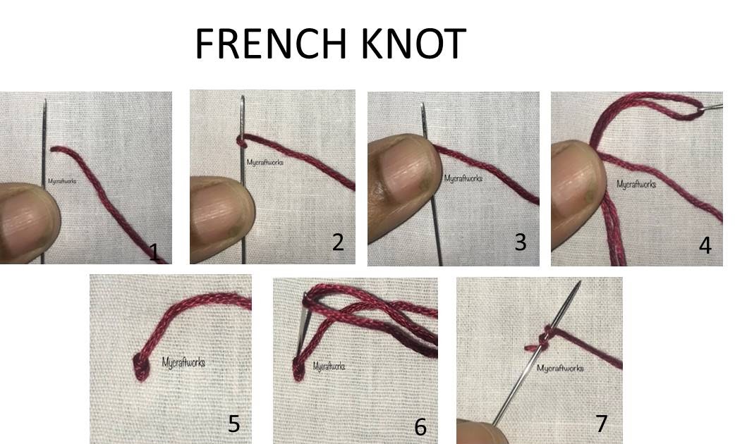 My craft works french knot stitch  tutorial My craft works french knot stitch  tutorial