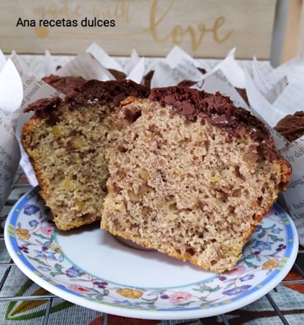 Muffins de Plátano y Nutella