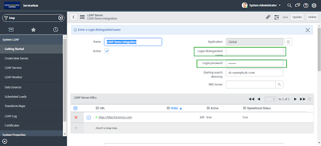 Demonstrate step by step servicenow ldap integration