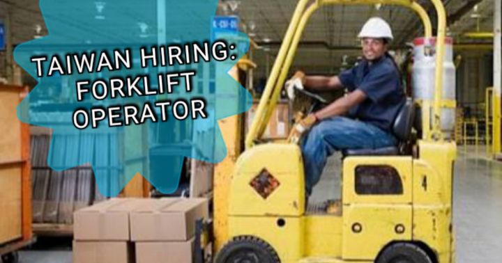 Japan Maruko International Corporation Is Now Hiring Forklift Operators Bound To Taiwan Apply Via Online Application Pinay Cares