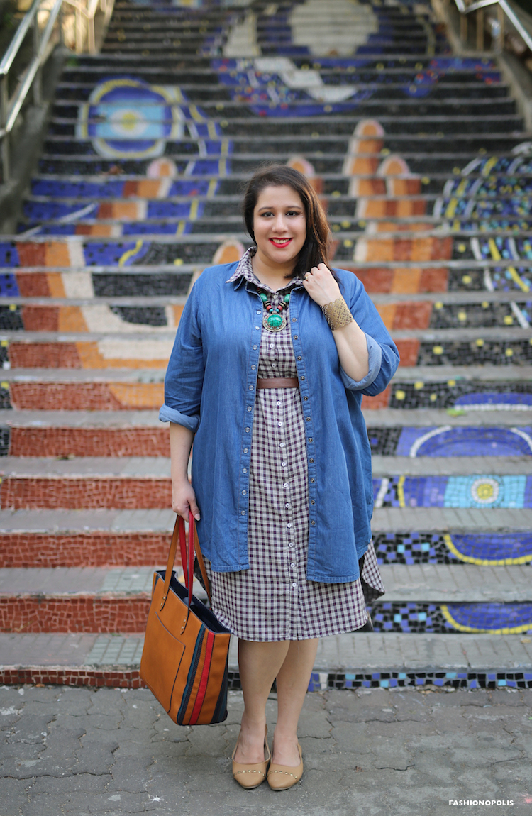 Plus Size Denim Shirt