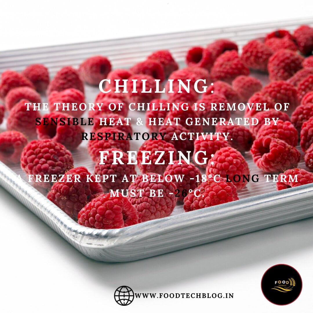 What is the difference between chilling and freezing?