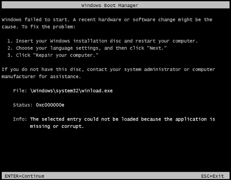 Cara Mengatasi Windows Boot Manager Windows Failed to Start Dengan Mudah