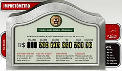 Click na foto Impostômetro e saiba quanto você paga de imposto no Brasil.