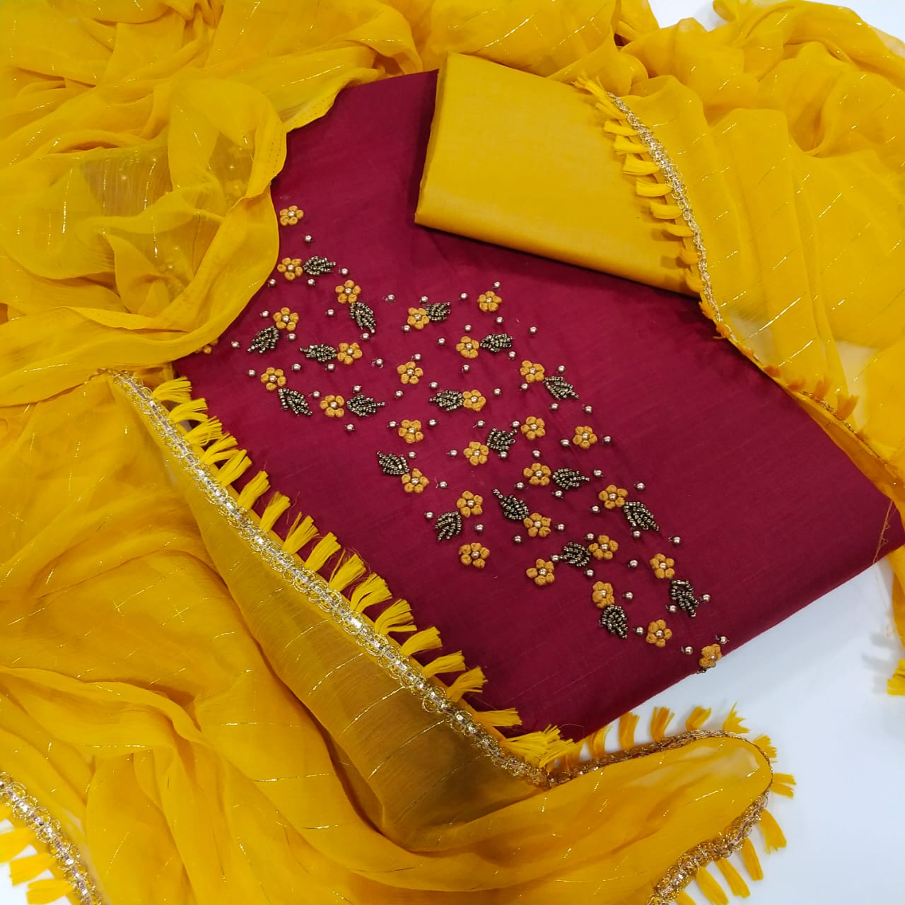 hand embroidery work in churidar