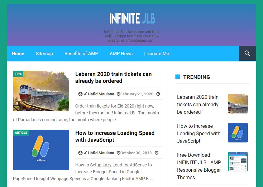 Infinite JLB Amp Blogger Template