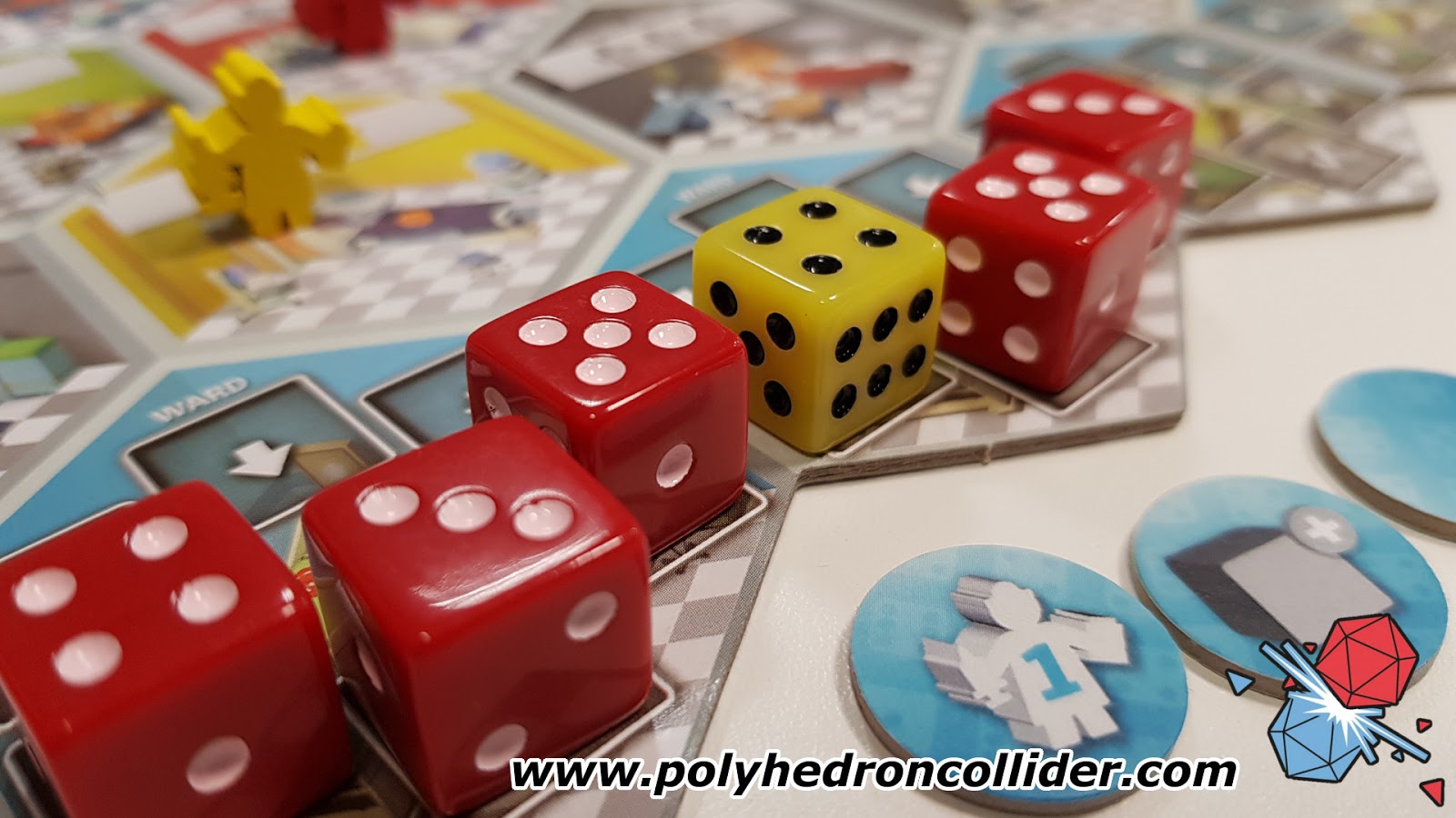 Polyhedron Collider Dice Hospital Community Care Kickstarter Review