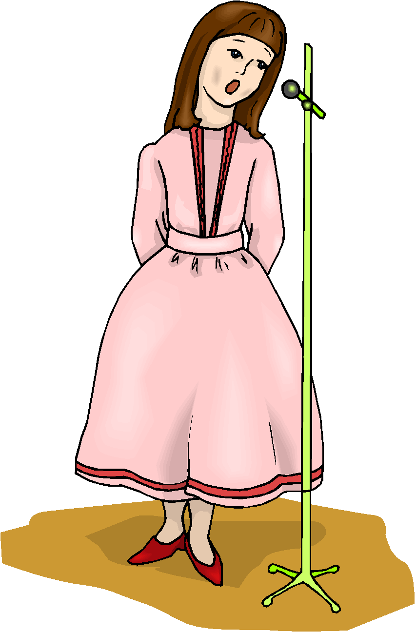 clipart of a girl singing - photo #5