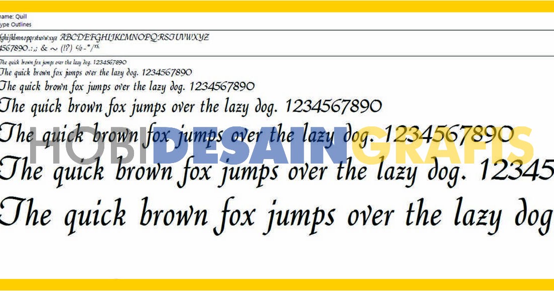 Quill (TrueType) Free Font Download