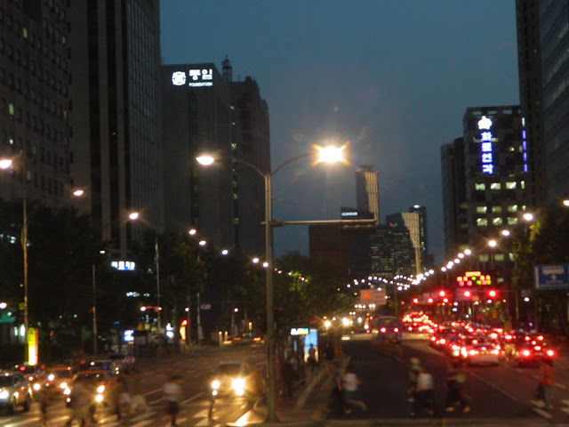 Skyscrapers at night Seoul
