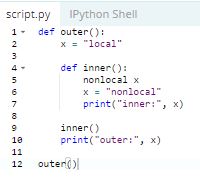 Python Global, Local and Nonlocal variables