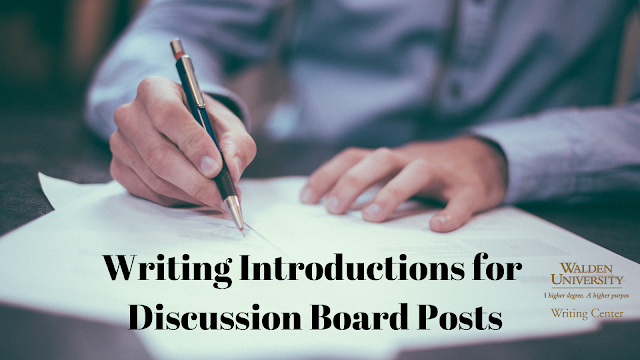 Writing Introductions for Discussion Board Posts
