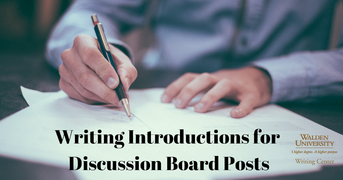 Writing Introductions for Discussion Board Posts