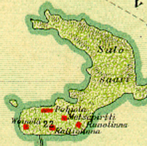Sulosaaren kartta vuodelta 1908