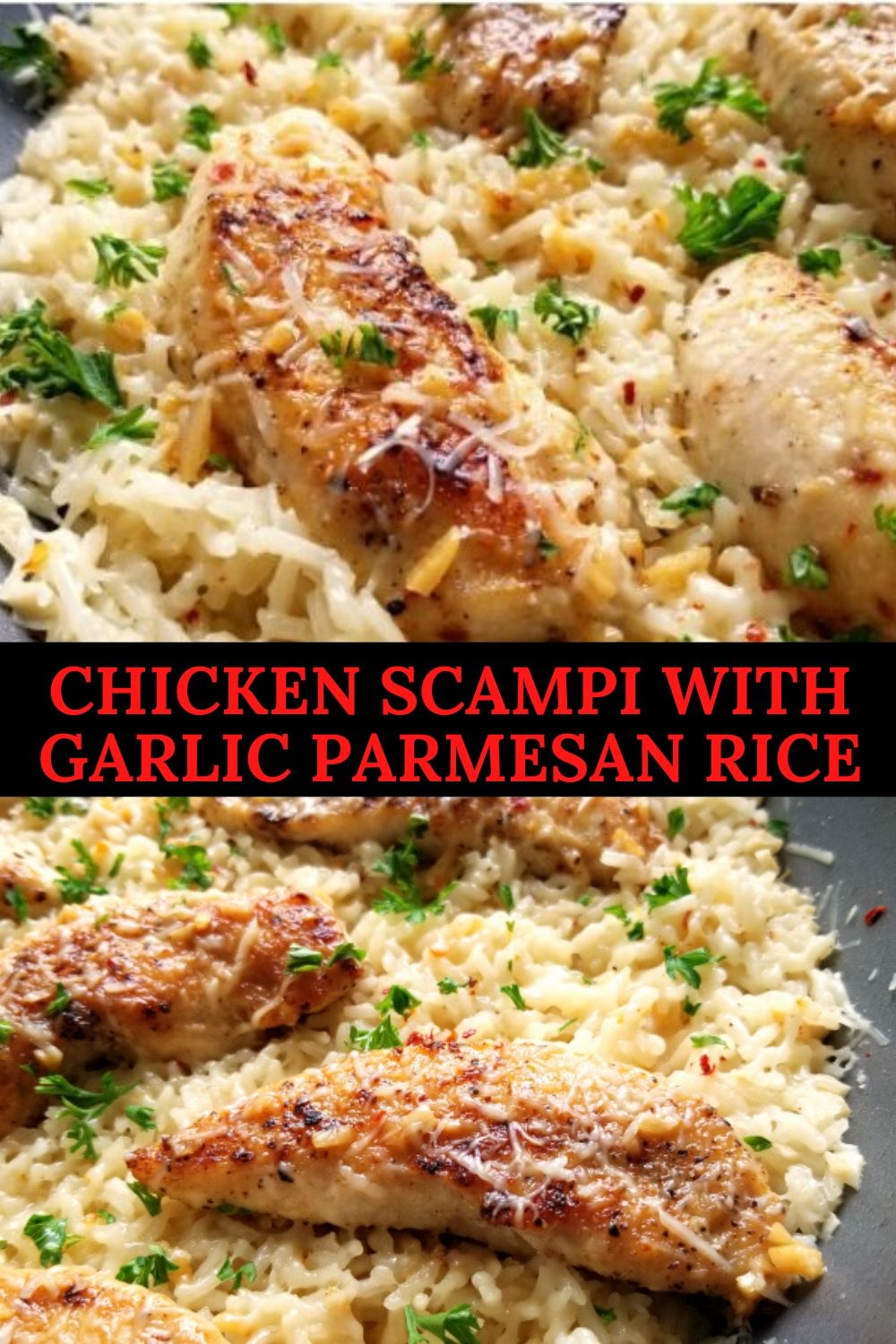 Chicken Scampi with Garlic Parmesan Rice - RF chicken