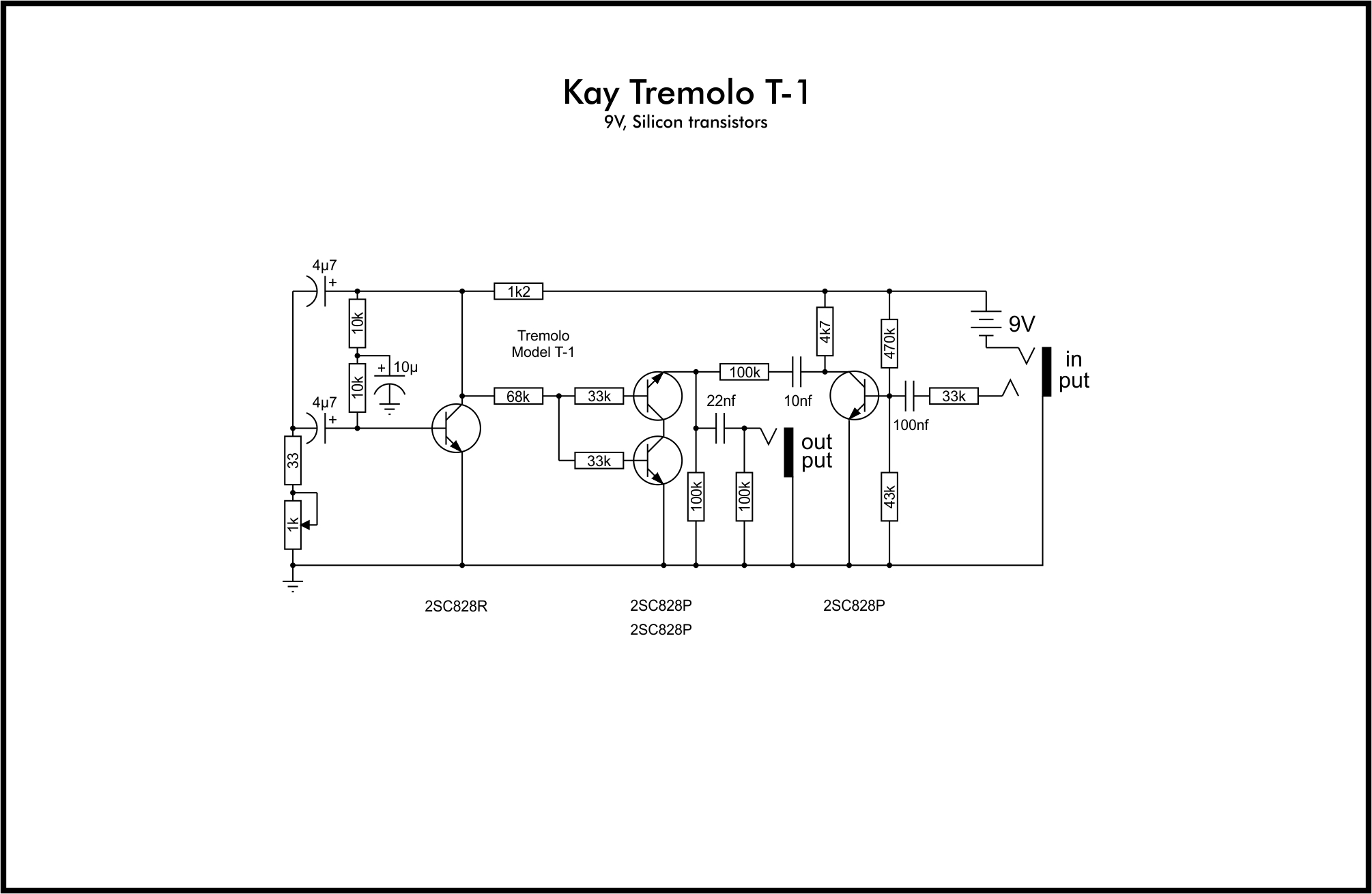 Sviken av elektroniken: Kay Tremolo Schematic