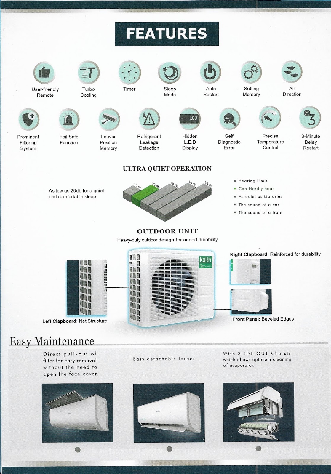 KOLIN SPLIT WALL AIR CONS FULL DC INVERTER