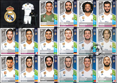 Real Madrid 2017-18 Topps Champions League stickers