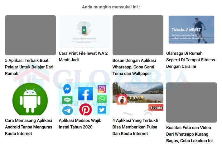 Terbukti Berhasil Cara Atasi Gambar Thumbnail Widget Related Post Di Blog Tidak Muncul Glozaria