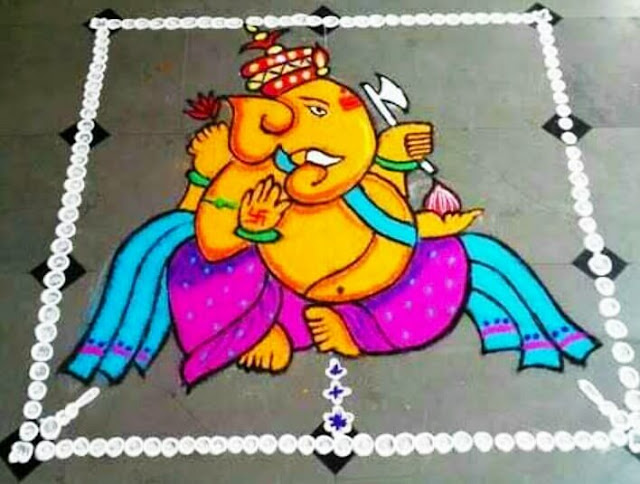 Rangoli Design Images for Ganesh Chaturthi