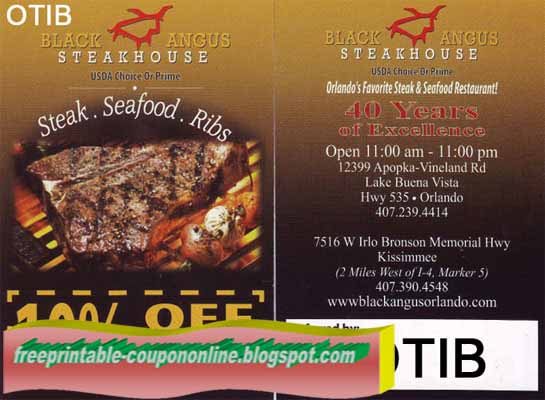 Printable Coupons 2021: Black Angus Steakhouse Coupons