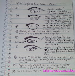 Pictorial Instructions for the Barlust and Half Baked eye look