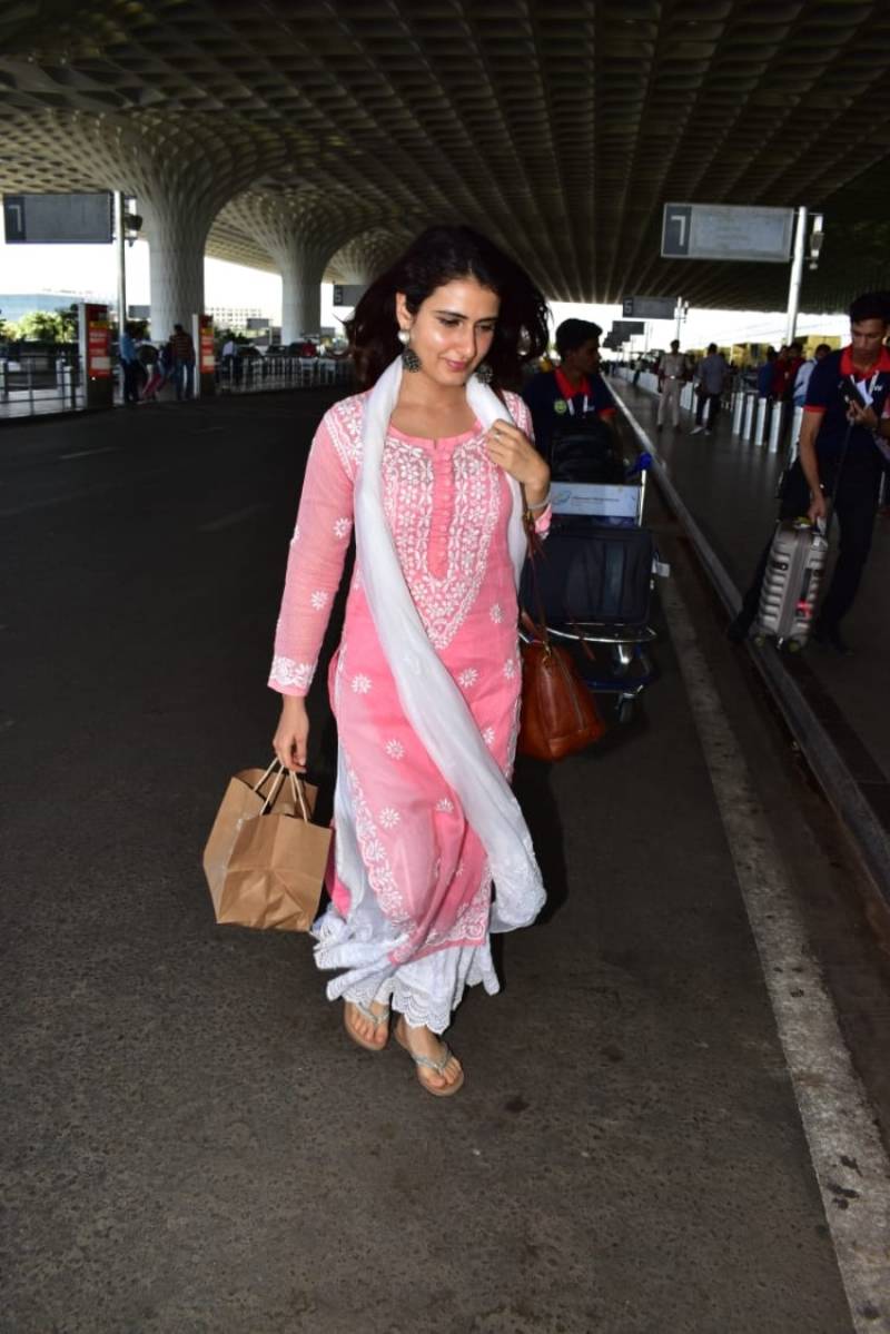 Model Fatima Sana Shaikh spotted In Mumbai Airport