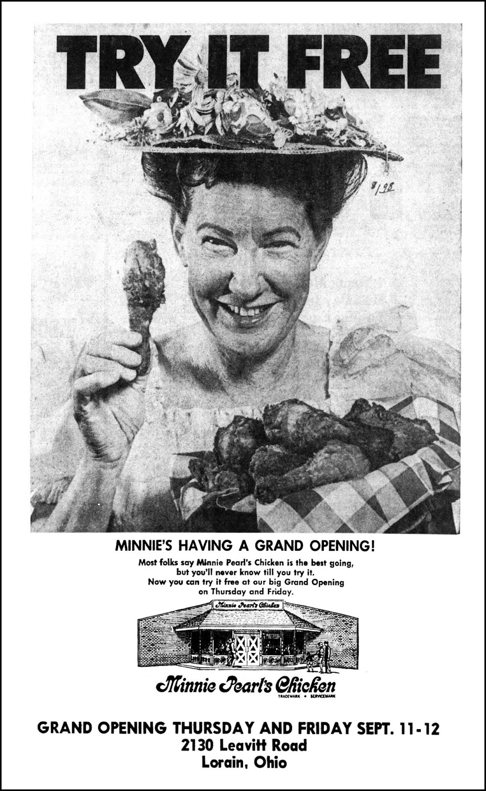 Brady's Bunch of Lorain County Nostalgia Minnie Pearl’s Chicken Grand