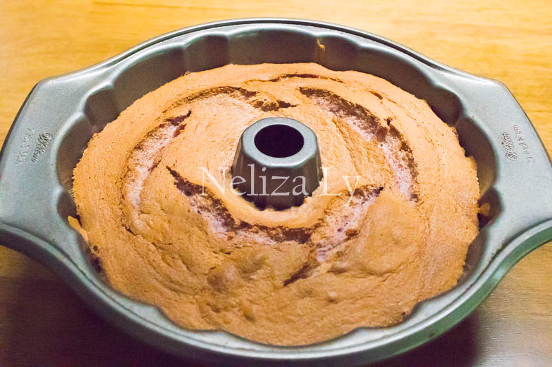 Air fryer Ube Chiffon Cake