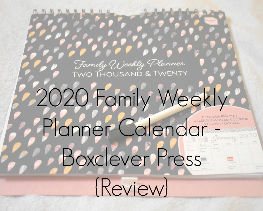 2020 Family Weekly Planner Calendar From Boxclever Press - Review