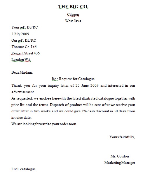 Faiz prawira: Inquiry letter of English Business Letter