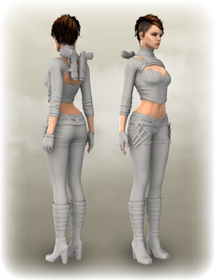3D Models Art Zone - Aeron para sa Genesis (s) 2 Babae at kapusukan para Aeron