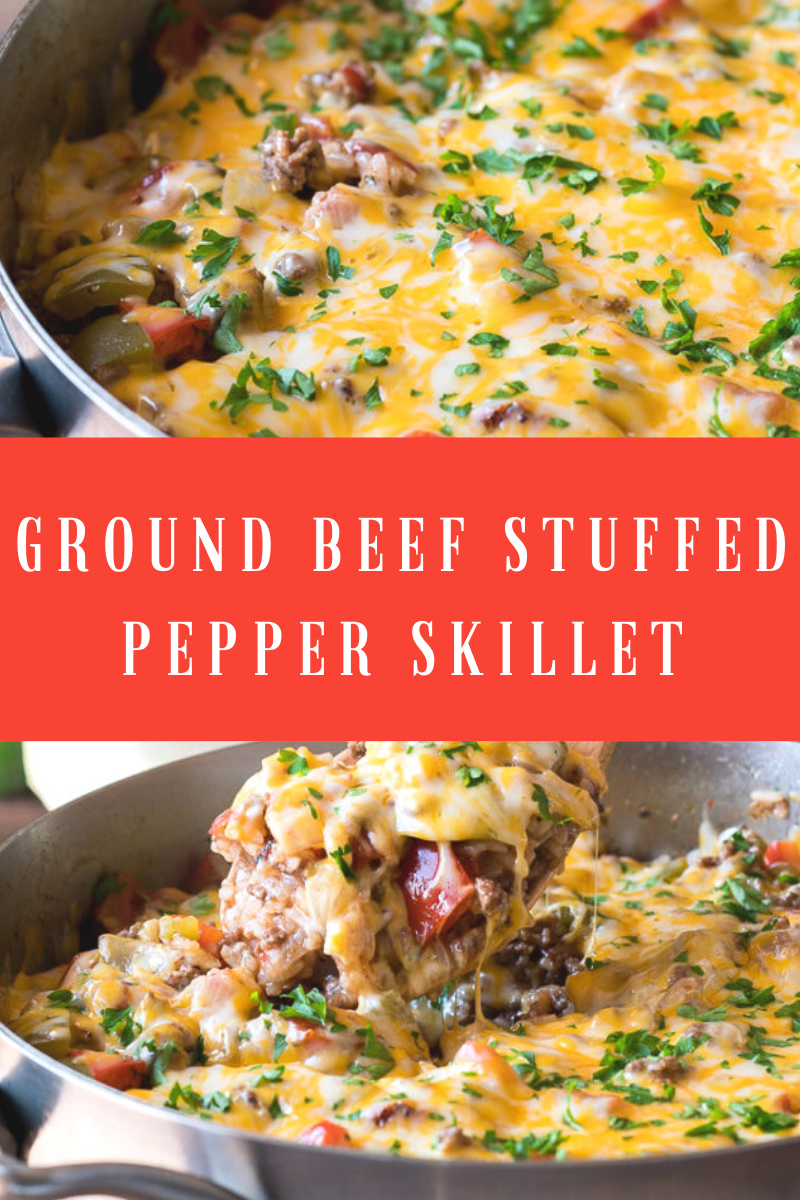 Ground Beef Stuffed Pepper Skillet Dinner Recipesz