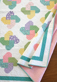 Winsome quilt pattern from the Fresh Fat Quarter Quilts book by Andy Knowlton of A Bright Corner - pretty spring twin size quilt using only 10 fat quarters