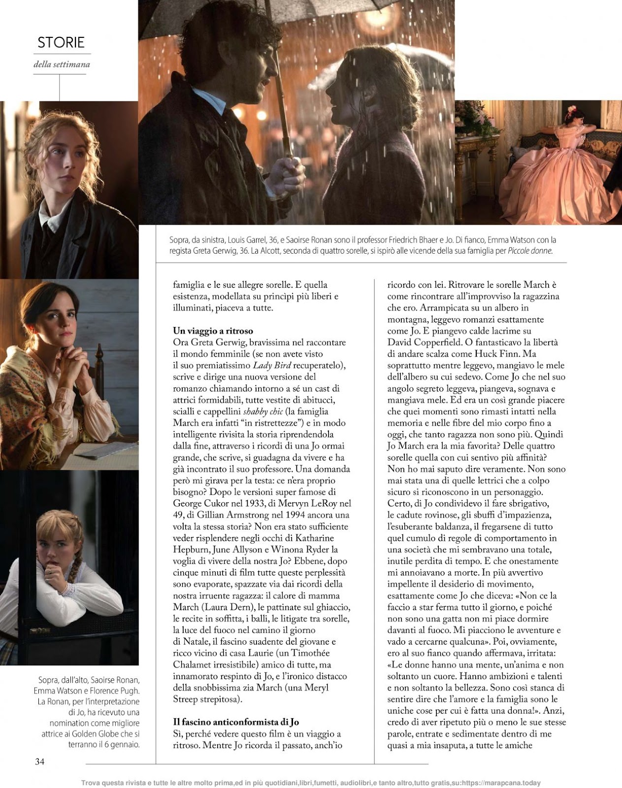 Emma Watson, Florence Pugh, Saoirse Ronan, and Eliza Scanlen – F