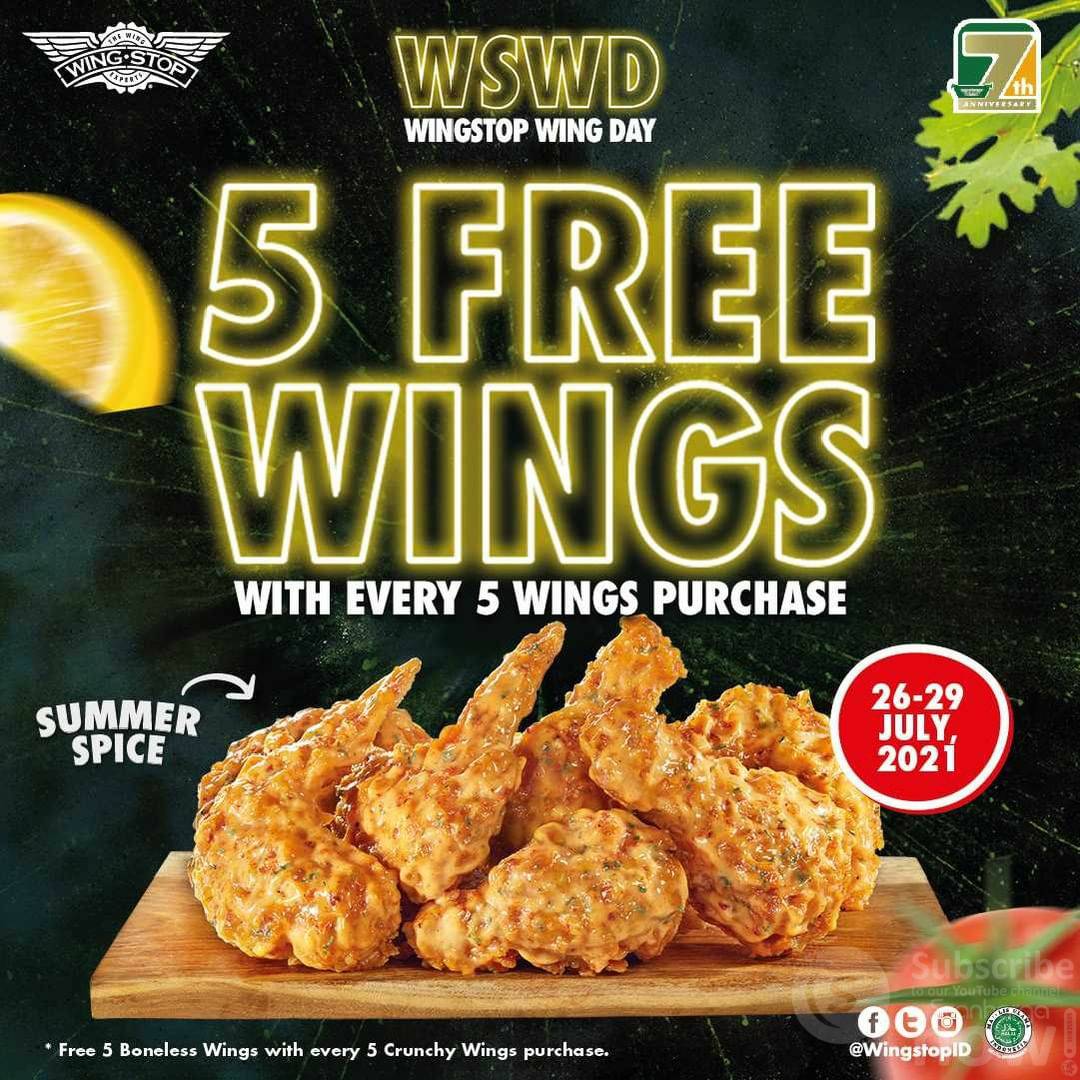 Promo Wingstop WSWD Wings Day Beli 5 Gratis 5 scanharga