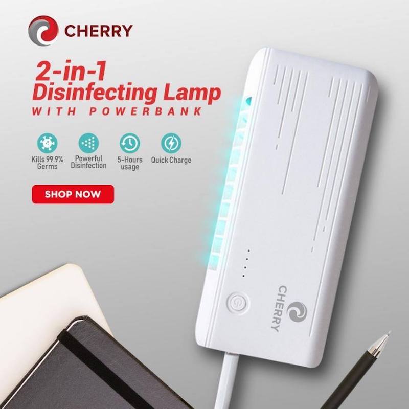 Cherry Mobile 2-in-1 disinfecting lamp with power bank