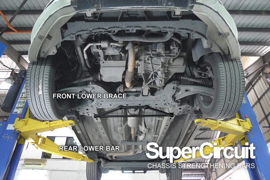 SUPERCIRCUIT CHASSIS STRENGTHENING BARS Ford Fiesta 1.0 EcoBoost Chassis Strengthening Solutions