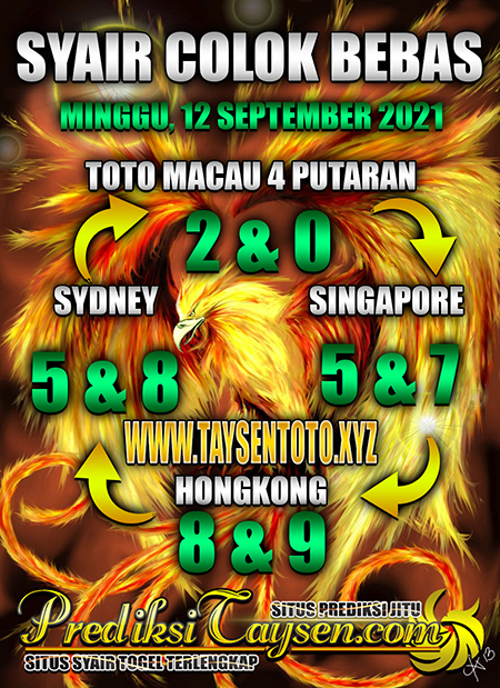 Prediksi Taysen Toto SGP Hari Ini 12-09-2021