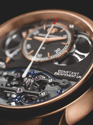 Montre Echappement Constant L.M. de Girard-Perregaux: une lame en silicium six fois plus fine qu’un cheveu est au cœur de son échappement à force constante révolutionnaire.