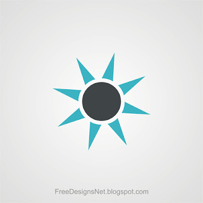 Simple sunrise vector icon Sun vector free download