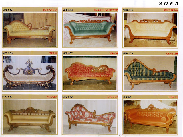 Bangku sofa ukir jepara klasik MPB 533 - MPB 541 bangku sofa ukir