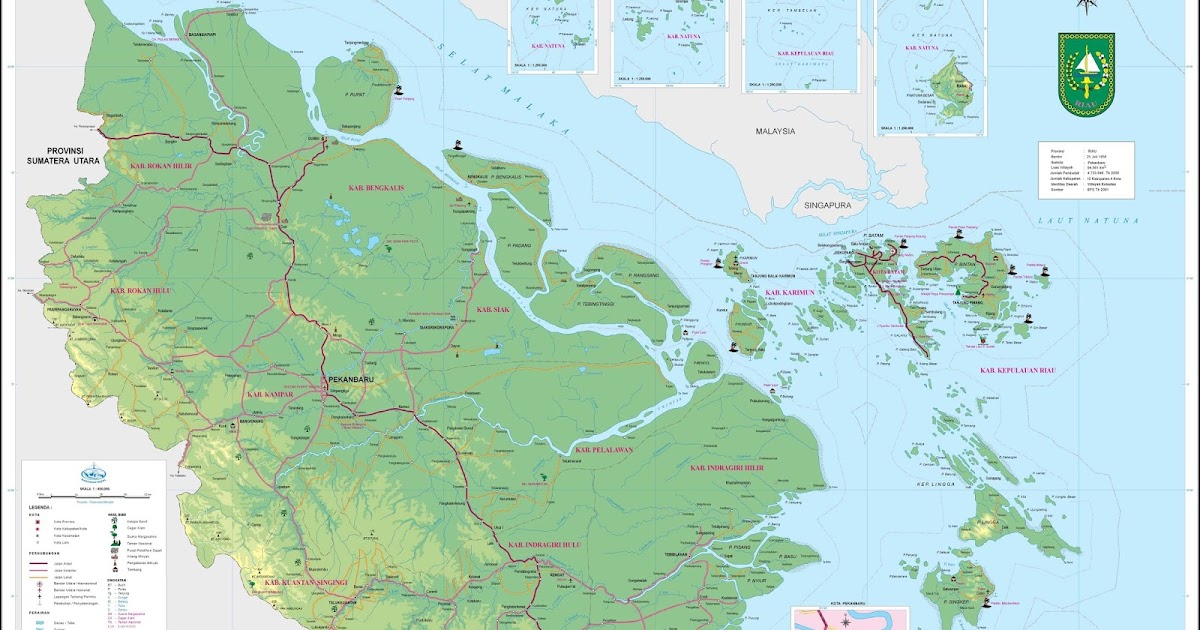 Peta Kota: Peta Provinsi Riau -HD