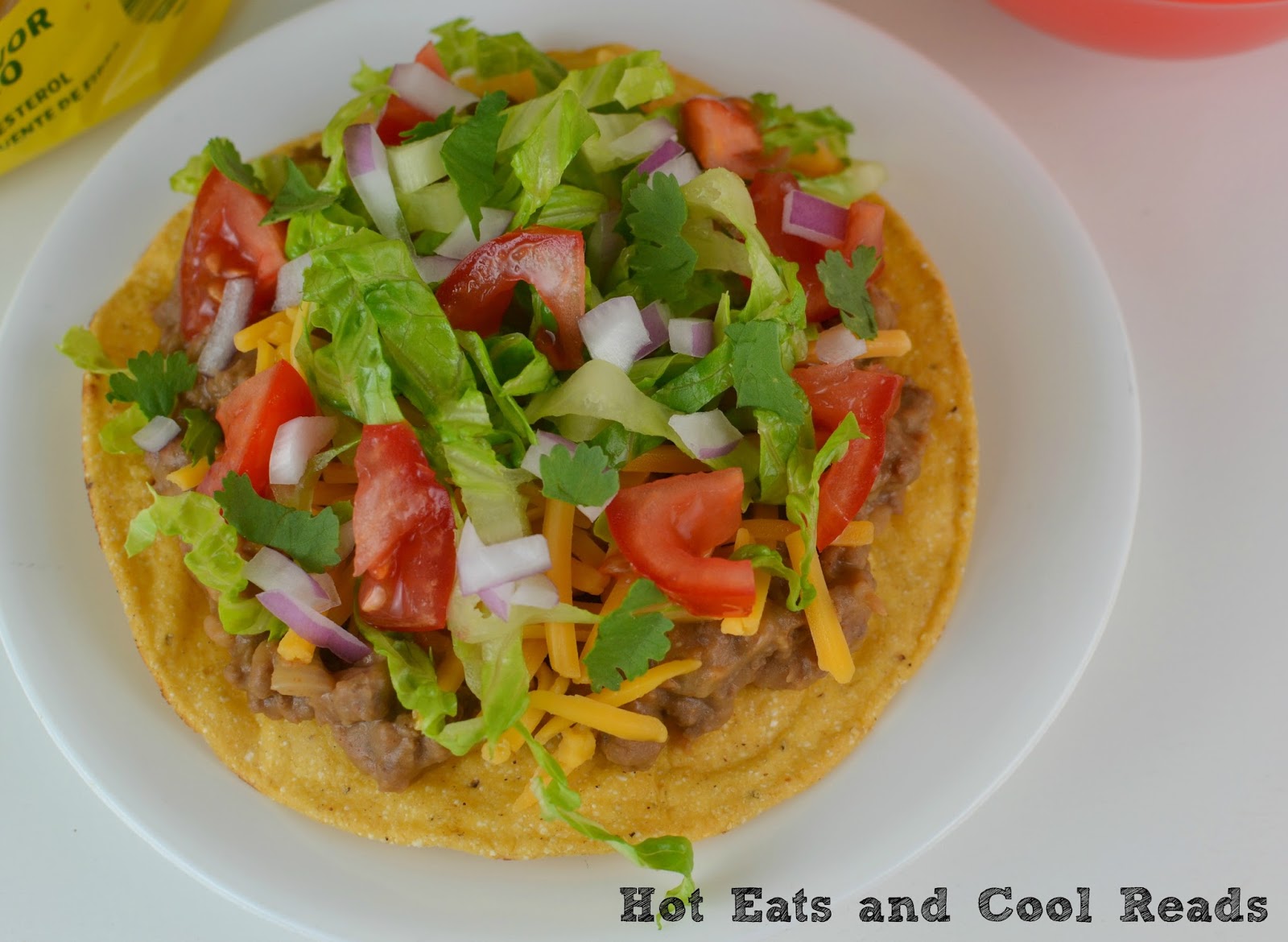 Hot Eats and Cool Reads 15 Minute Ground Beef and Bean Tostadas Recipe